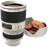 Thumbs Up! Camera Lens Cup, White