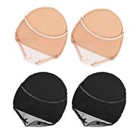 Cosmos 4 Pairs Women's Sheer Toe Cover with Cushion Non-Skid Sole Forefoot Pads