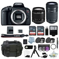 Canon EOS Rebel T7i Bundle With EF-S 18-55mm IS STM & EF-S 55-250mm IS STM Lens + Canon T7i Camera Advanced Accessory Kit Includes EVERYTHING You Need To Get Started (20 Items - Value $100)