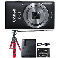 Canon IXUS 185 / ELPH 180 20MP Black Compact Digital Camera and Flexible Tripod