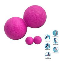 ZSZBACE Peanut Massage Ball- Double Lacrosse Massage Ball& Mobility Ball for Physical Therapy- Massage Tool for Myofascial Release- Muscle Relaxer, Acupoint Massage (Rose red)