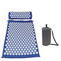 Gallity Acupressure Mat and Pillow Set - CHINA Acupuncture Style Massage Mat & Pillow | Relief for Back & Neck, Fibromyalgia, Shoulder &Muscle Tension,Migraine & Headaches and Insomnia (Blue)