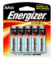 Energizer Max AA Alkaline Batteries (8+2 Value Pack)