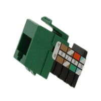 Leviton 41108-RV3 Category 3 QuickPort Connector, Green
