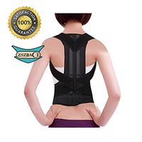 Back Brace Posture Corrector, ZSZBACE Adjustable Back Posture Corrector & Clavicle Brace to Correct Shoulder Improves Posture and Upper Back Pain for Women, Men (L)
