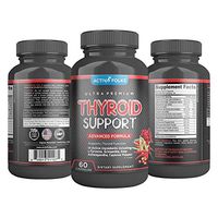 ActivFolks Thyroid Support - 60 Caps with Iodine, Vit B12 Magnesium, Selenium, Zinc, L-Tyrosine, Ashwagandha & More for Healthy Thyroid Function, High Energy, Metabolism Focus & High, Wakeup Energetic