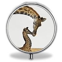 IMLONE Pill Organizer, Customized Love Moment Pill Boxes with 3 Components and Mirror for Travelling and Daily Needs