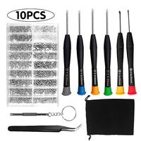 Eyeglass Repair Kit,Eyeglass Screwdriver Set Eye Glasses Screw Kit with 1000Pcs Screws+6Pcs Screwdrivers for Glasses, Eye Glass, Sunglass Repair