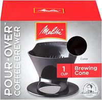 Melitta Single-Cup Pour Over Coffee Brewer, Black