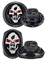 2) Boss SK653 6.5" 350W + 2) SK693 6x9" 600W 3-Way Car Coaxial Audio Speakers