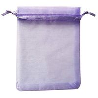 ATCG 100pcs 3.5x4.5 Inches Drawstring Organza Pouches Wedding Party Jewelry Favor Gift Candy Bags (Lavender)