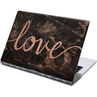 Skinit Decal Laptop Skin for Yoga 910 2-in-1 14in Touch-Screen - Officially Licensed Originally Designed Love Rose Gold Black Design
