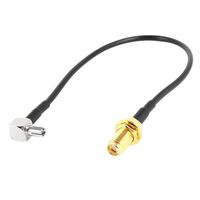 uxcell SMA Female Jack to TS9 Male Right Angle Pigtail Coaxial Cable Antenna