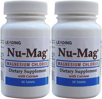 Nu-Mag Magnesium Chloride with Calcium Enteric Coated 60 Tablets per Bottle PACK of 2