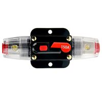 Car Audio Inline Circuit Fuse Breaker - 12V DC 20A/30A/50A/60A/80A/100A Reset Circuit Breaker Fuse Holders for System Protection (150A)