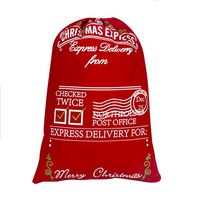 Personalized Extra Large Cotton Santa Sacks Bag with Drawstring Tie Closure Christmas Gift Bag