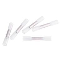 Acouto 100pcs Insulated Heat Shrink Butt Connectors 26-24AWG Eletronic Wire Connector Kit Transparent Crimp Terminal Connector