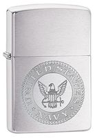Zippo Personalized Message Engraved on Backside Customized Navy Classic Design Windproof Lighter