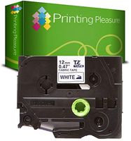 Printing Pleasure TZe-FA3 12mm x 3m Fabric Labelling Tape for Brother P-Touch Label Printers - Blue on White