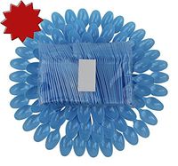 B-Kind Party Pack 100 Count Cutlery Thick Strong and Durable Heavy Weight Disposable Blue Spoons for Camping, Picnics, Parties, and Weddings