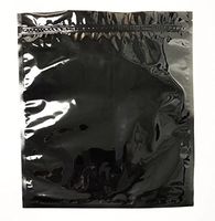 15" x 17" High-Barrier Bags with Zipper (Black)