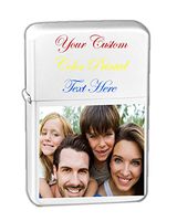 Hat Shark Personalized Custom Text on Top Image on Bottom 3D Color Printed Vector KGM Thunderbird Vintage Lighter Groomsmen, Wedding, Anniversary, Birthday, Gift - Multiple Colors (White Matte)