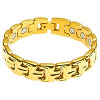Divoti Double Ridge PVD Gold 316L Magnetic Bracelet for Men-70