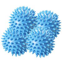 Dryer Balls, 4Pcs PVC Reusable Washing Machine Drying Balls Skirt Sweater Washing Laundry Ball Chemical Free Natural Fabric Softener Reduces Clothing Wrinkles and Saves Drying Time Blue