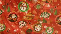 Gift Wrapping Paper - Merry Christmas Snow Man and Ornament