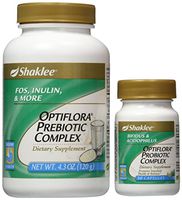 Shaklee Optiflora Prebiotic Complex (Powder) 4.3 Oz, and Shaklee Optiflora Probiotic Complex 30 Capsules (Pack of 2)
