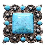 1 Piece Turquoise Square Rhinestone Concho Bling Headstall TACK Saddle Belt
