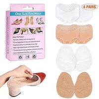 Metatarsal Pad, Ball of Foot Cushions Foot Gel Pads High Heel Cushion Insert Shoes Inserts for Women Foot Pain Relief, Anti-Slip Soft Forefoot Shoe Insole, One Size Fits All