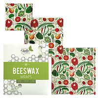 Beeswax Food Wrap - Organic Reusable Beeswax Food Wrap Assorted 3 Pack Sustainable Food Storage | Biodegradable Plastic Wrap Alternative | Vegan Eco Friendly Reusable Food Wraps - By Hello Green