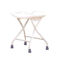 MIAOLU White Shower Seat, Foldable, Backless Shower Stool, Pregnant Women, Elderly Bath Bench Thicken Adult