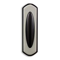 Heath Zenith SL-7303-02 Wireless Battery Operated Push Button, Black and Satin Nickel Finish
