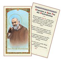 Oracion a San Padre PIO De Pietrelcina Tarjeta Plastificada Y Bendecida Por Su Santidad