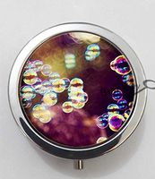 BlackKey Bubble Pattern Design 3-Compartment Decorative Pocket Gift Box Case Organizer for Pill, Color 1 -1479