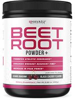 Havasu Nutrition Beet Root Powder with Patented, Organic PeakO2 & Mushroom Blend- Supports Workout Recovery & Promotes Athletic Endurance, No Sugar, Black Cherry Flavor, Net WT 266g (9.38 oz)