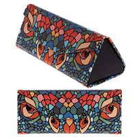 Momoso_Store Triangle Foldable Collapsable Glasses Case Cartoon Animal Eyeglasses Sunglasses Caee Box (D)