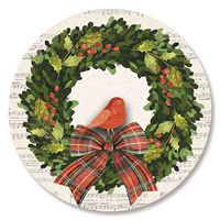Merry Wreath Christmas Envelope Seals - Set of 72 Holoiday Envelope Stickers