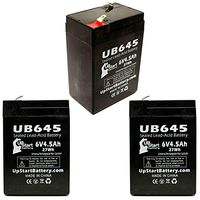 3 Pack Replacement for Power Patrol SLA0905 Battery - Replacement UB645 Universal Sealed Lead Acid Battery (6V, 4.5Ah, 4500mAh, F1 Terminal, AGM, SLA) - Includes 6 F1 to F2 Terminal Adapters