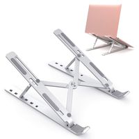 Onvian Laptop Stand, Aluminum Adjustable Laptop Computer Stand Tablet Stand, Foldable Portable Desktop Holder, Fits up to 15.6 inch Laptop and All Tablets