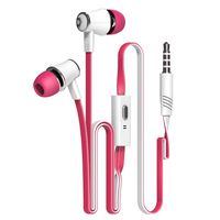 SANKER in-Ear 3.5mm Plug Earbuds with Mic (Rose/Hot Pink)