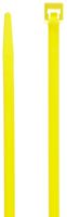 Standard Cable Tie, 30lbs Tensile Strength, 1-1/4" Bundle Diameter, 0.130" Width, 5.6" Length, Yellow