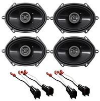 Hifonics 6x8 Front+Rear Factory Speaker Replacement Kit for 2004-06 Ford F-150