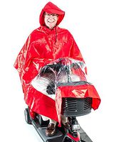 Challenger Mobility Rain Poncho Cape, Red