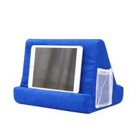 Sky Blue Multi Angle Tablet Pillow Stand Soft Pillow Lap Desk Stand with Metal Brackets for Tablets eReaders Holder