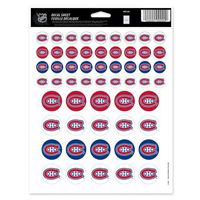 WinCraft NHL Montreal Canadiens Vinyl Sticker Sheet, 8.5" x 11"