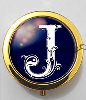 BlackKey Letter J 3-Compartment Decorative Pocket Gift Box Case Organizer for Pill, Color 2 -1380