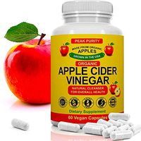 100% Organic Raw Apple Cider Vinegar Capsules - Natural Detox Gut Cleanse & Healthy Digestion - Tasteless & Easy to Swallow - Extra Strength ACV Pills - 1000 mg